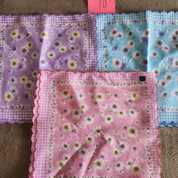 Women's Vintage Floral Print Cotton 48 Handkerchiefs Bulk - Picture 7 of 11